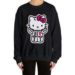 Hello Kitty-Inspired Skull Crewneck Sweatet